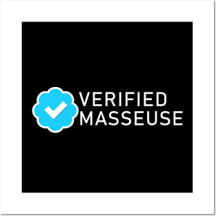 Masseuse Verified Blue Check Posters and Art